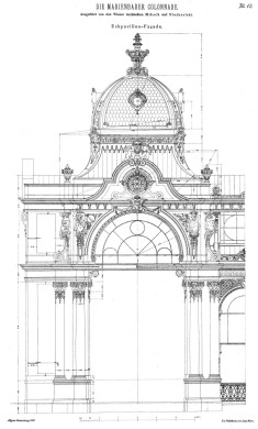 Design for a corner pavilion of the Colonnade
